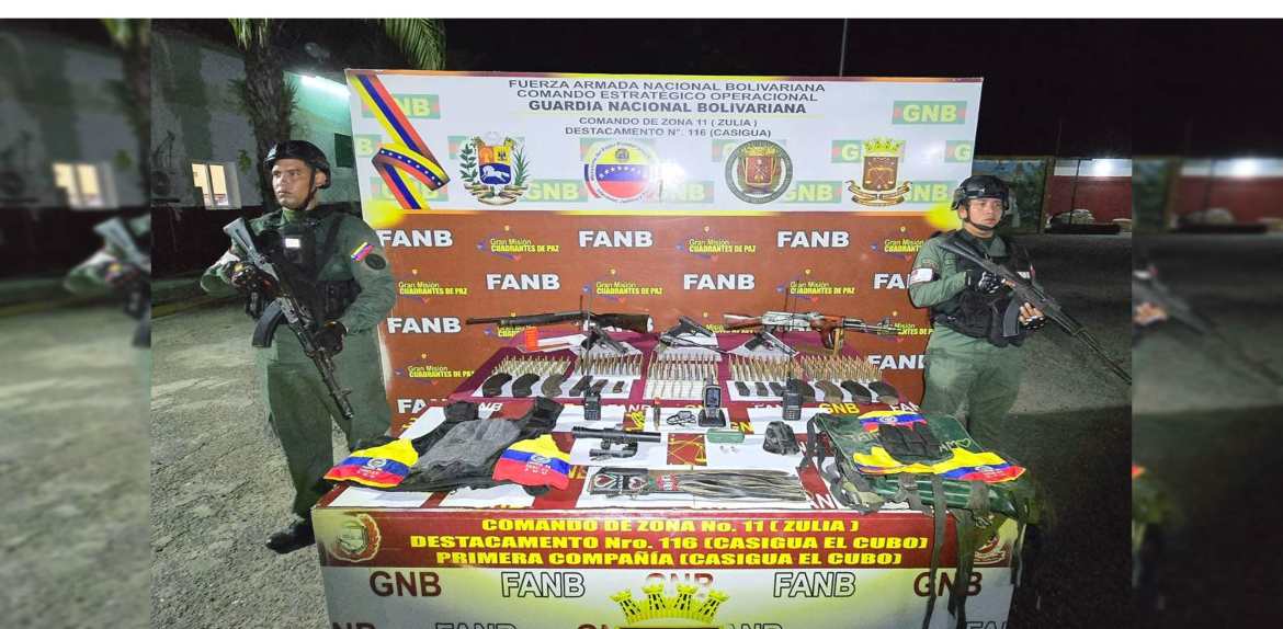 GNB incauta material de guerra perteneciente a disidencias de las FARC en el Sur del Lago