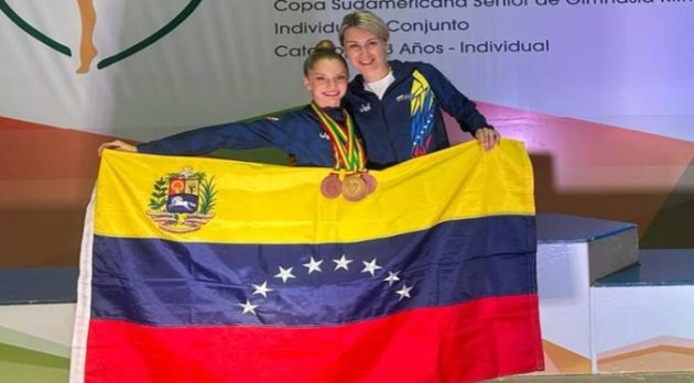 Jimena Domínguez le dio a Venezuela el campeonato absoluto del Sudamericano de gimnasia rítmica